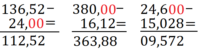 Sottrazioni Tra Numeri Decimali Con Esempi E Spiegazioni