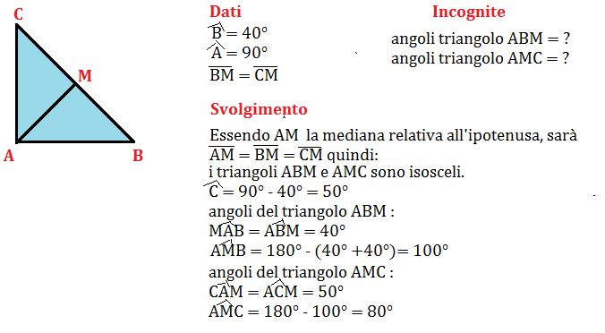 Problemi Sul Triangolo Rettangolo Programma Geometria Prima