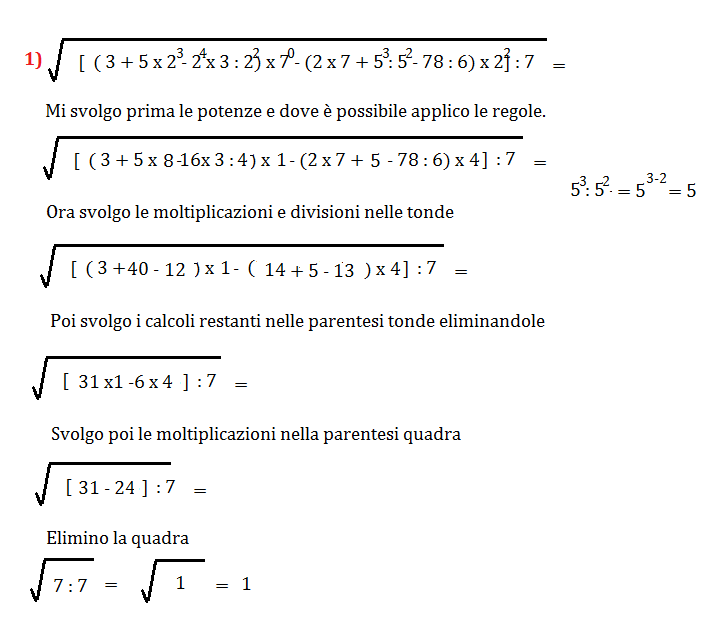 Espressioni Con La Radice Quadra Matematica Seconda Media