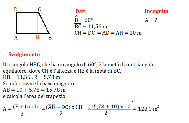 Problemi Sullarea Del Trapezio Geometria Seconda Media