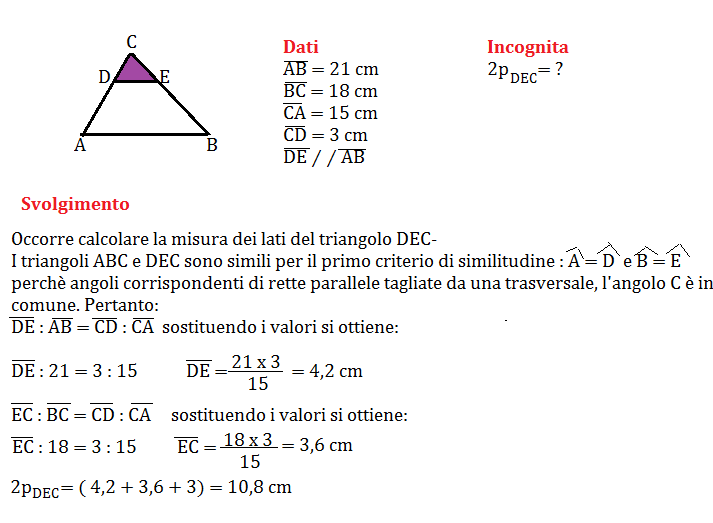 Problemi Sui Criteri Di Similitudine Dei Triangoli Per La Seconda Media